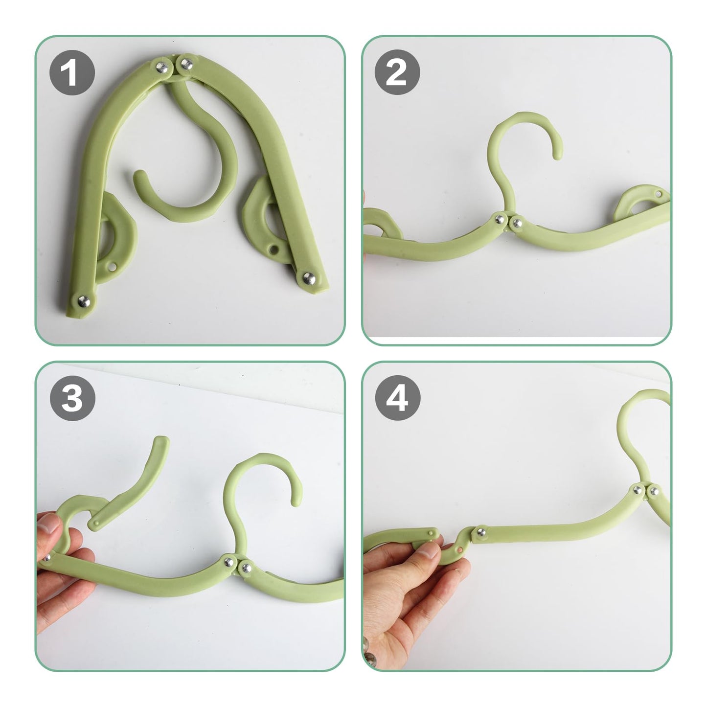 25 Pcs Travel Coat Hangers Adults Portable Folding Plastic Camping Hote