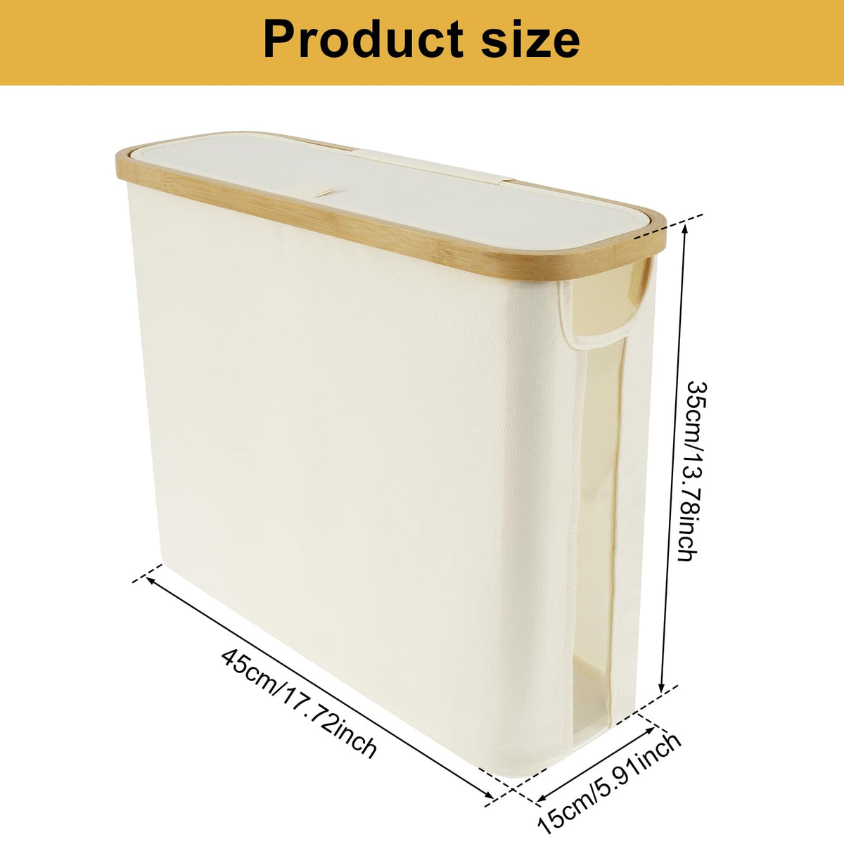 Toilet Roll Storage, Bathroom Storage Box Holder Stand with Side Window and Lid, Multifunctional Toilet Paper Basket Cabinet