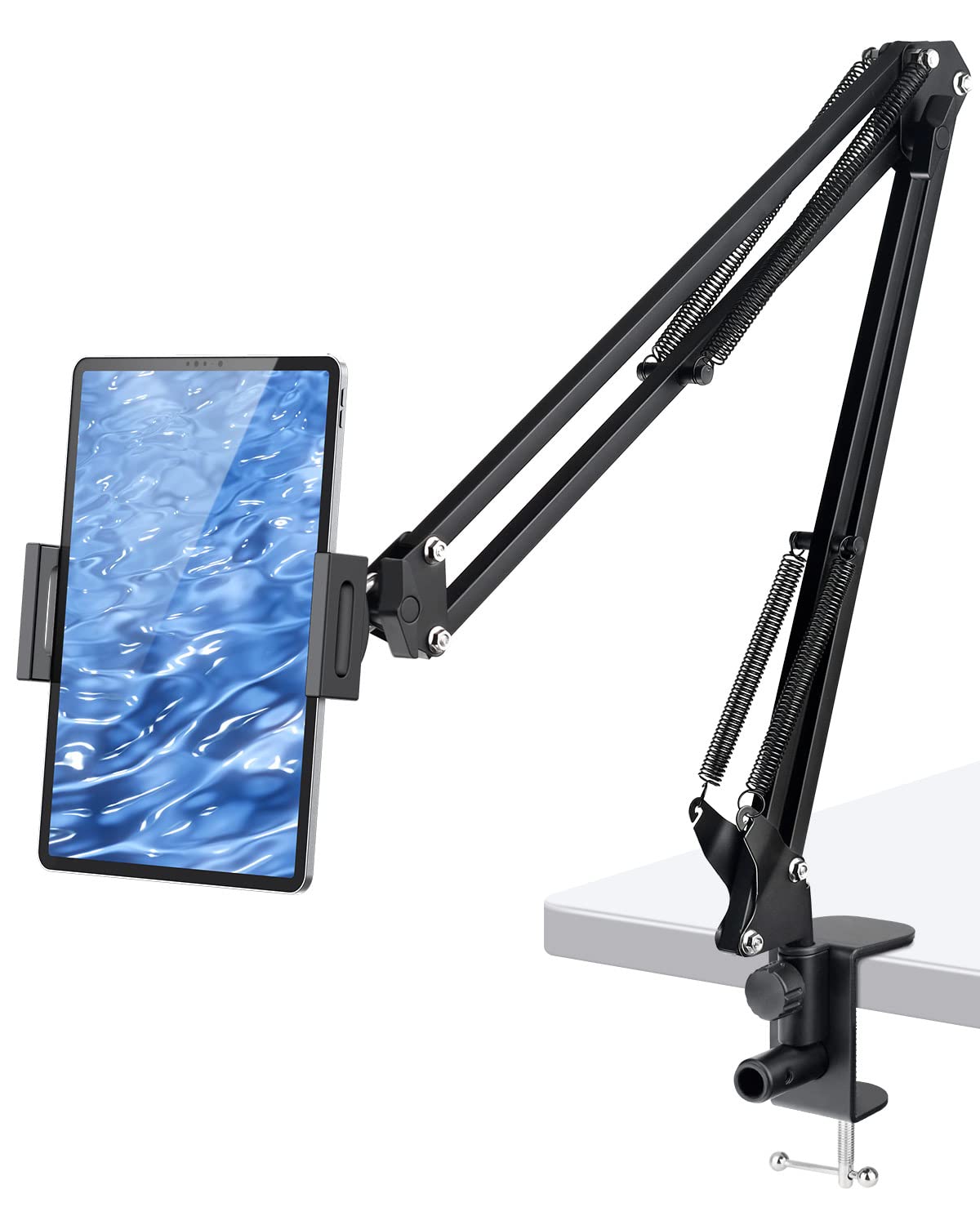 Tablet Stand, Foldable Tablet Holder for Bed - 360? Flexible&Adjustable Phone Mount Clamp Desk for 2022 iPad Pro 12.9, 11, 10.5, 9.7, iPad Air mini 2