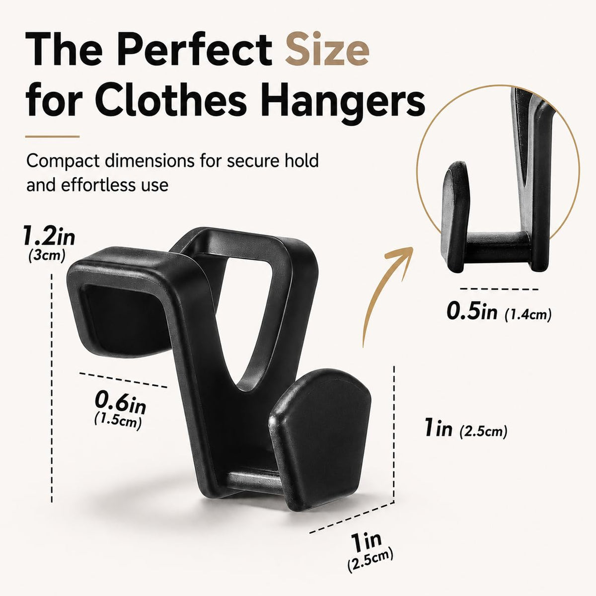 HOUSE DAY Space Saving Hangers 60 Pack, Smart Hangers for Clothes, Black
