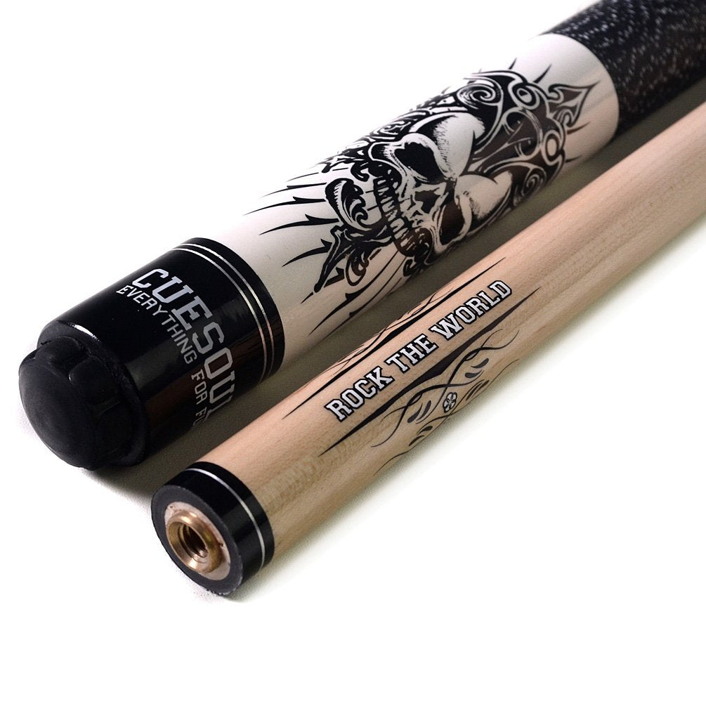 CUESOUL ROCKIN Series 58" 21oz Maple Pool Cue Stick Set with Joint Protector/Shaft Protector and Cue Towel