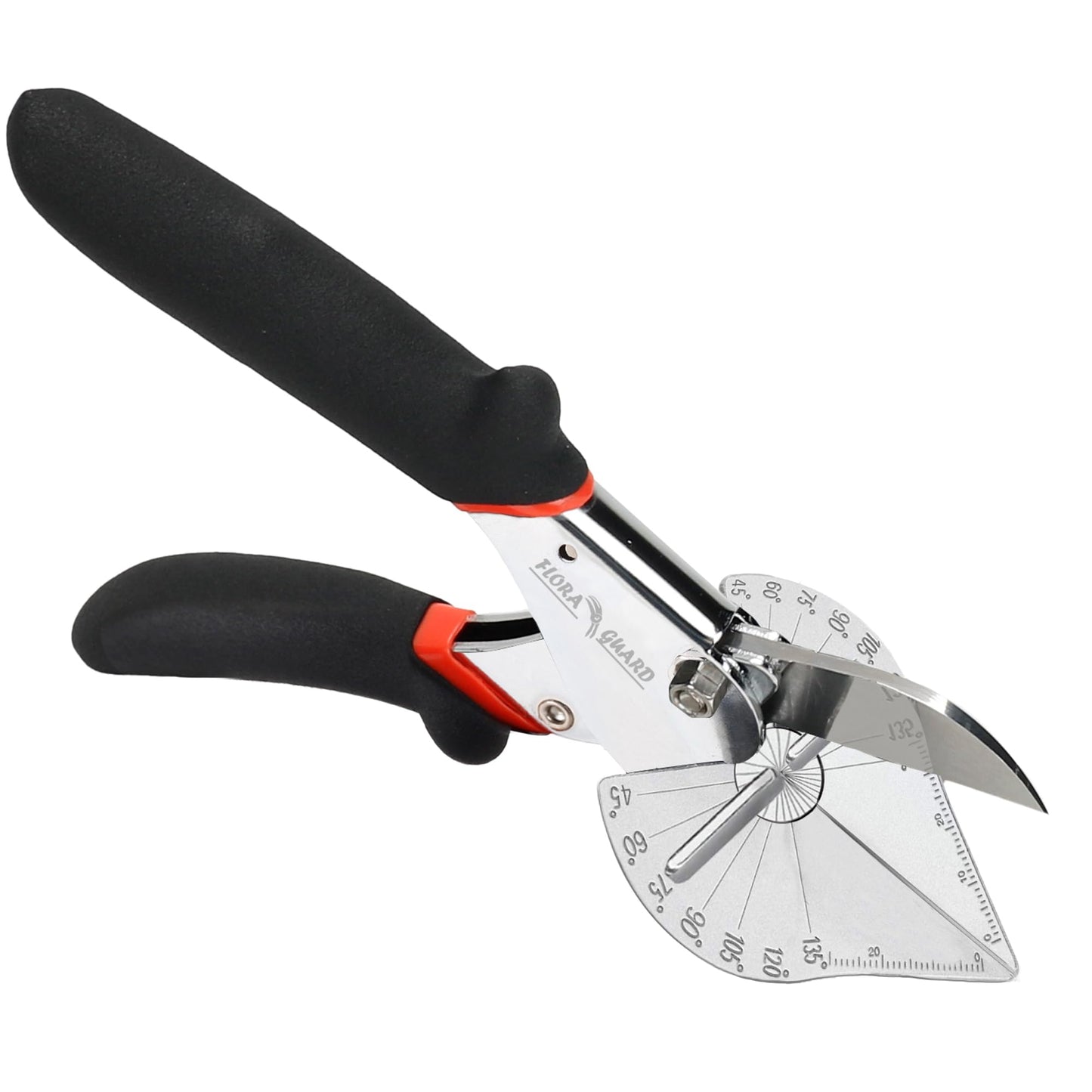 FLORA GUARD Miter Shears - 45 to 135 Degree Multi Angle Trim Cutter, Gasket Shear for Cutting Soft Wood, Plastic, PVC and More (JDJ-4001)