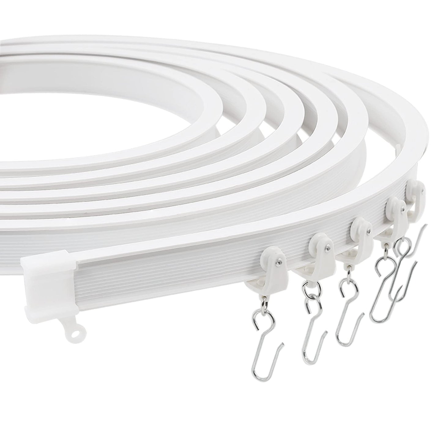Trimold Premium 6m Ceiling Curtain Track System, Flexible and Durable Design for Effortless Gliding, Ideal for Shower Window RV Room Dividers, Privacy