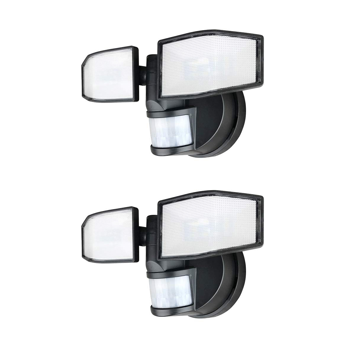 2 Pack of Xtralite NiteSafe X2 Twin Security LED Floodlight, Motion Activated, Wireless Battery Operated with Adjustable Heads, IP44, 400 Lumens