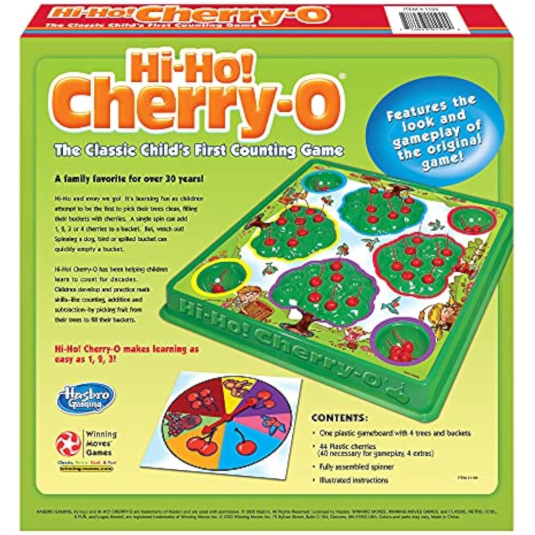 Winning Moves HI-Ho Cherry-O Games USA, The Classic Child's First Counting Game, for 2 to 4 Players, Ages 3+