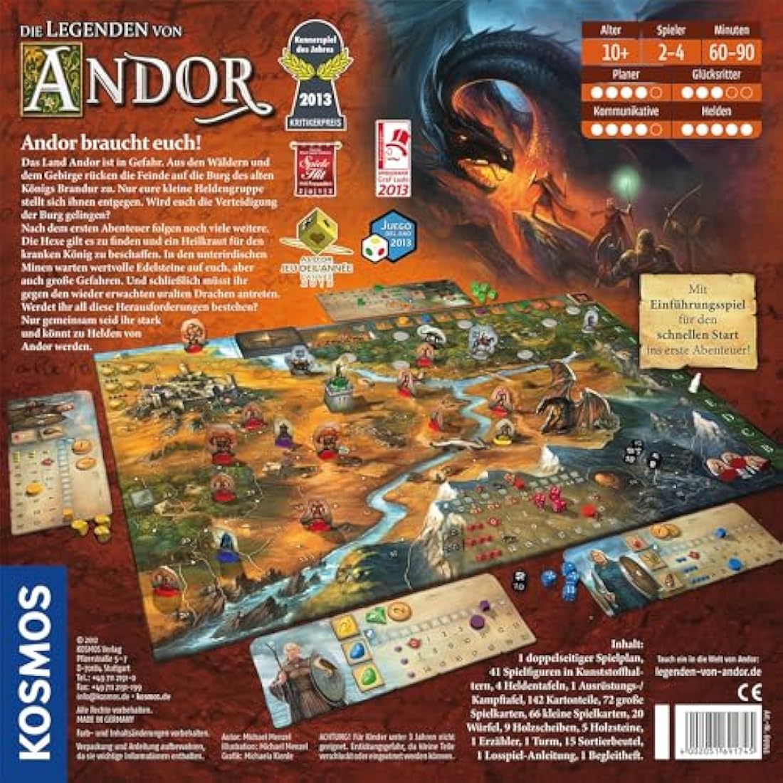 Kosmos Die Legenden von Andor: Schützt gemeinsam das Land Andor und erlebt fantastische Abenteuer! für 2-4 Spieler