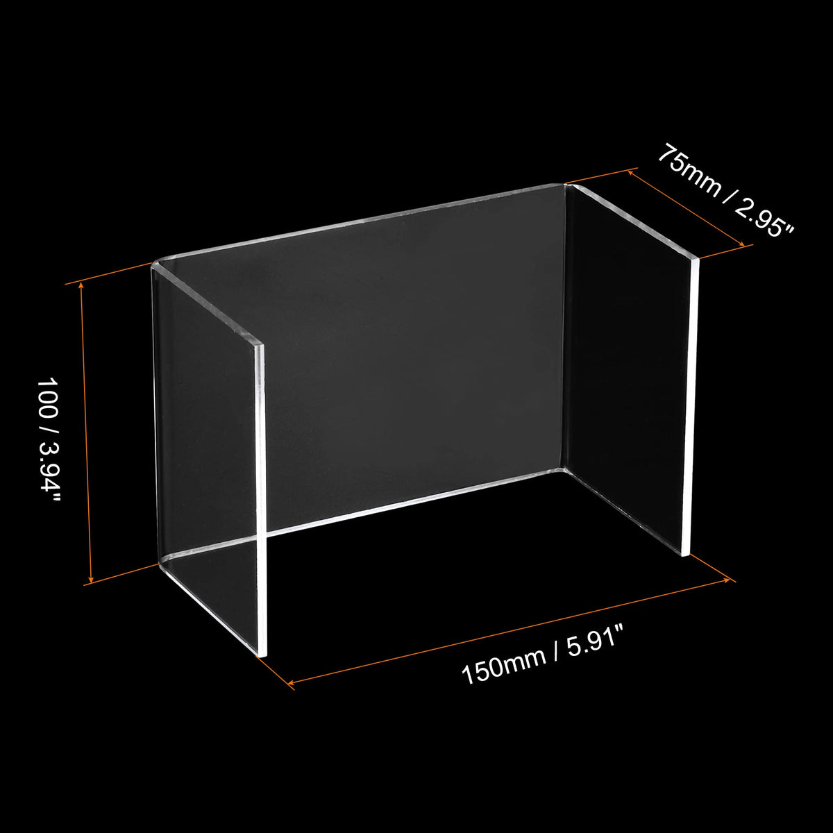 sourcing map Shoes Display Stand Rack, 150x100x75mm Acrylic Storage Shelf Holder Clear