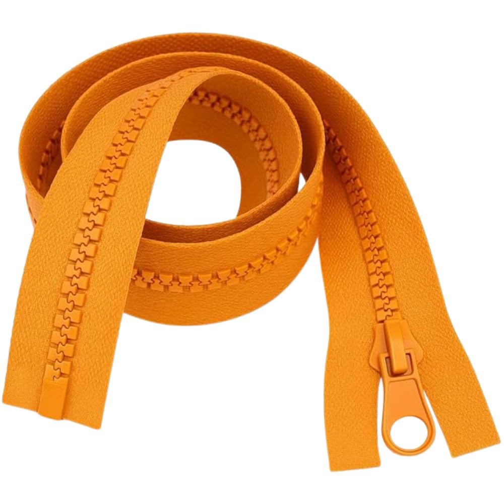 38" (96.5cm) Gold Chunky Zip - Heavy-Duty Open-Ended Separating