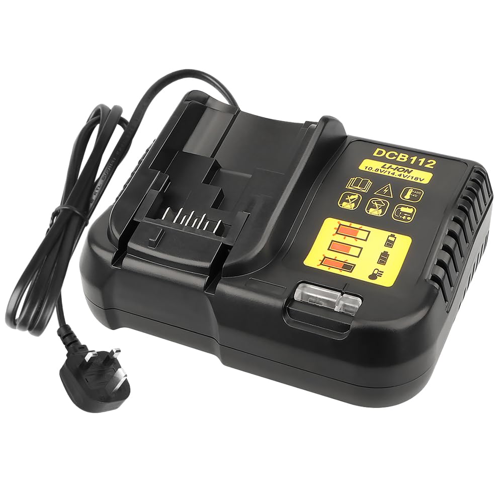 Waitley 3A Fast Charger Compatible with Dewalt 12v/18v Battery DCB120 DCB127 DCB200 DCB184 DCB180 DCB182 DCB181 Replace for Dewalt Charger DCB101