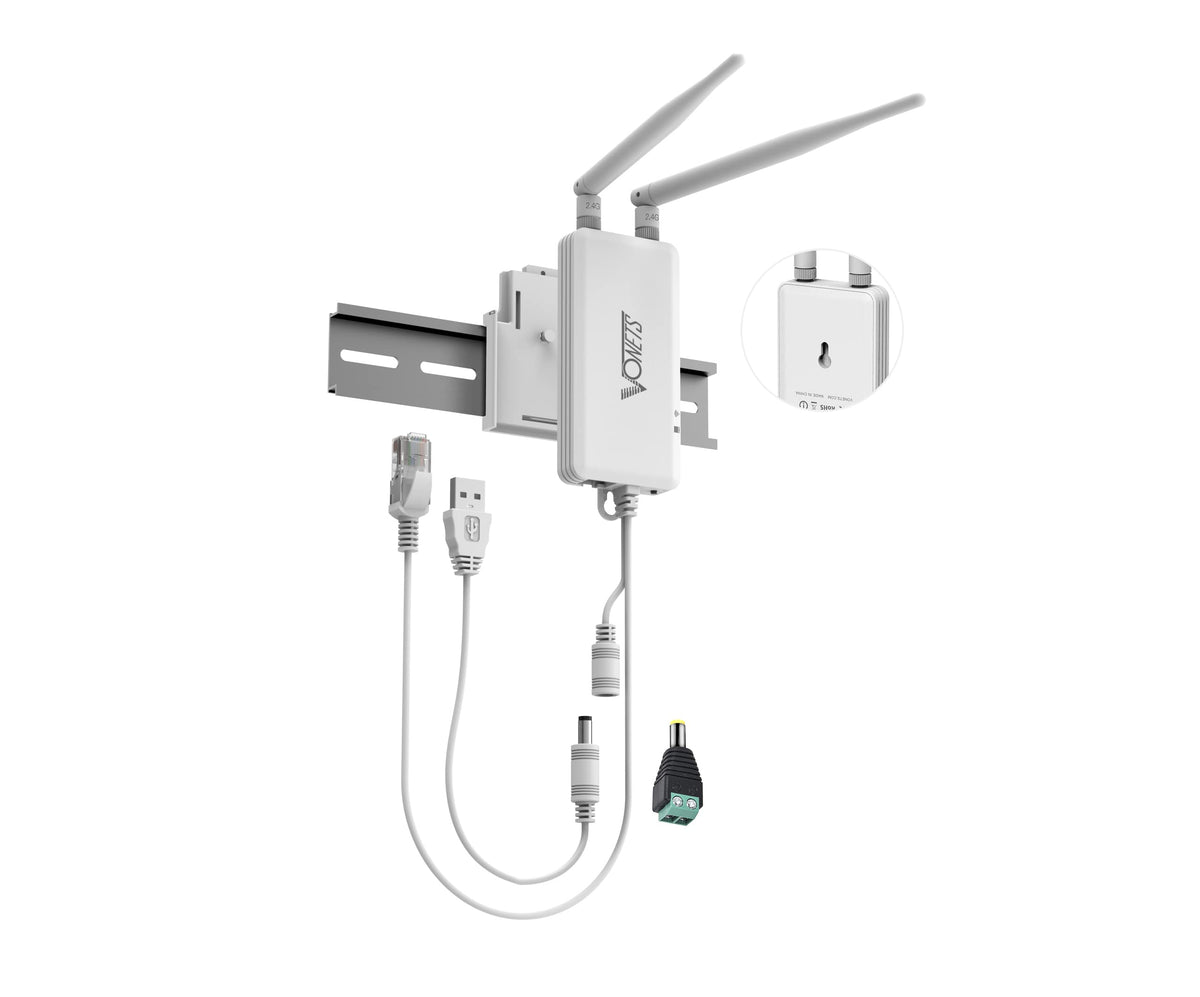 VONETS VAP11S Industrial High Power 2.4GHz WiFi Bridge/Repeater/Mini Router/ Ethernet to WiFi Adapter Hotspot Extender with 2 RJ45 Ports/Antennas