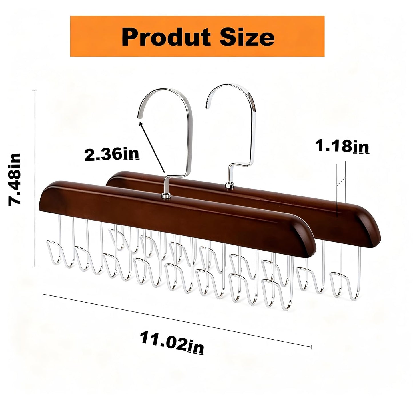 2 Pack Non-Slip Wooden Skid-Proof Belt Holder