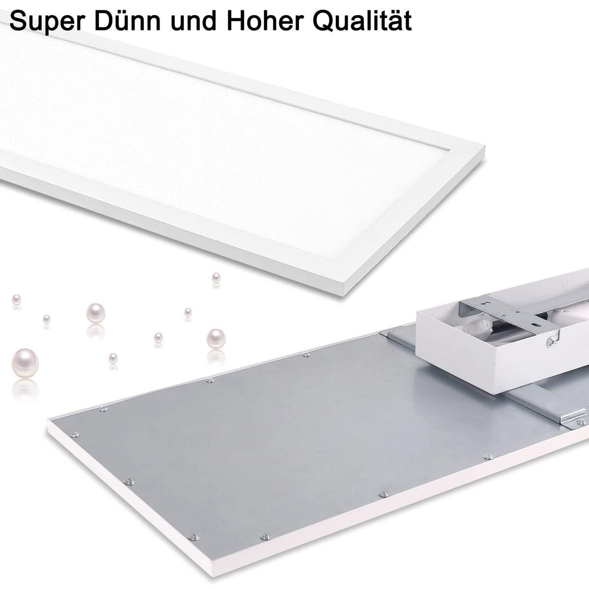 Aimosen Dimmable LED Ceiling Light Panel 100 x 25 cm, Rectangular, Warm White/Cold White, 28W, 2500 Lumens, Minimalist Style, Ideal for Living Room &