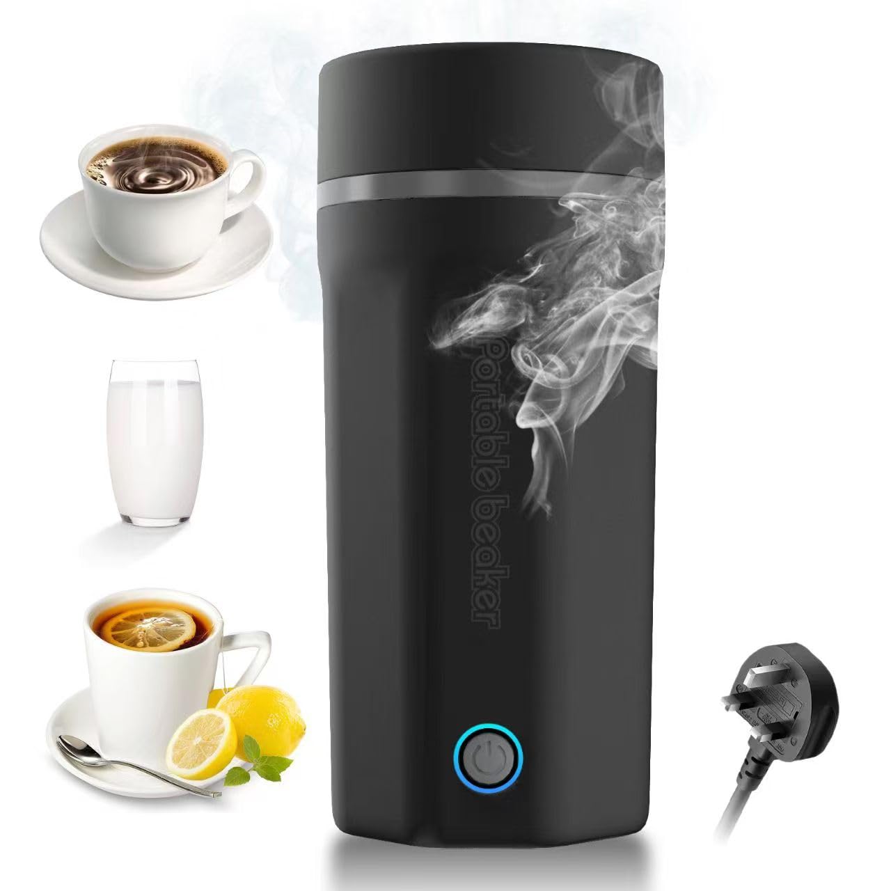 Emooncn 500ML Portable Travel Kettle Fast Boil Quiet Small Kettle Stainless Steel Mini Electric Kettle Auto Shut Off Travel Tea Kettles (Stainless