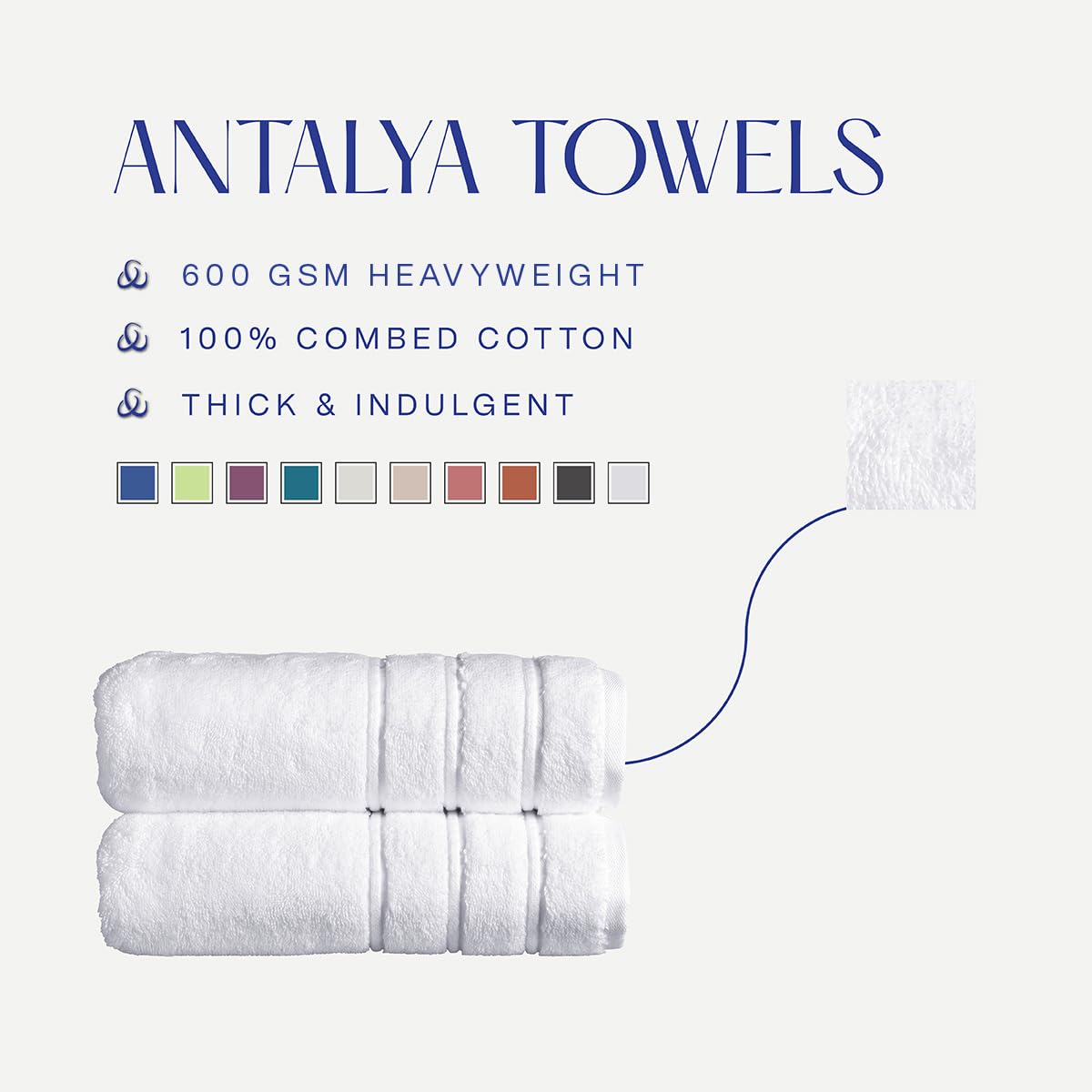 Christy Antalya Bath Sheets Set | 4 Piece | 100% Turkish Cotton | 600GSM | Soft Plush Luxury Towel Set | 2 Bath Sheets 2 Hand Towels | Quick Dry