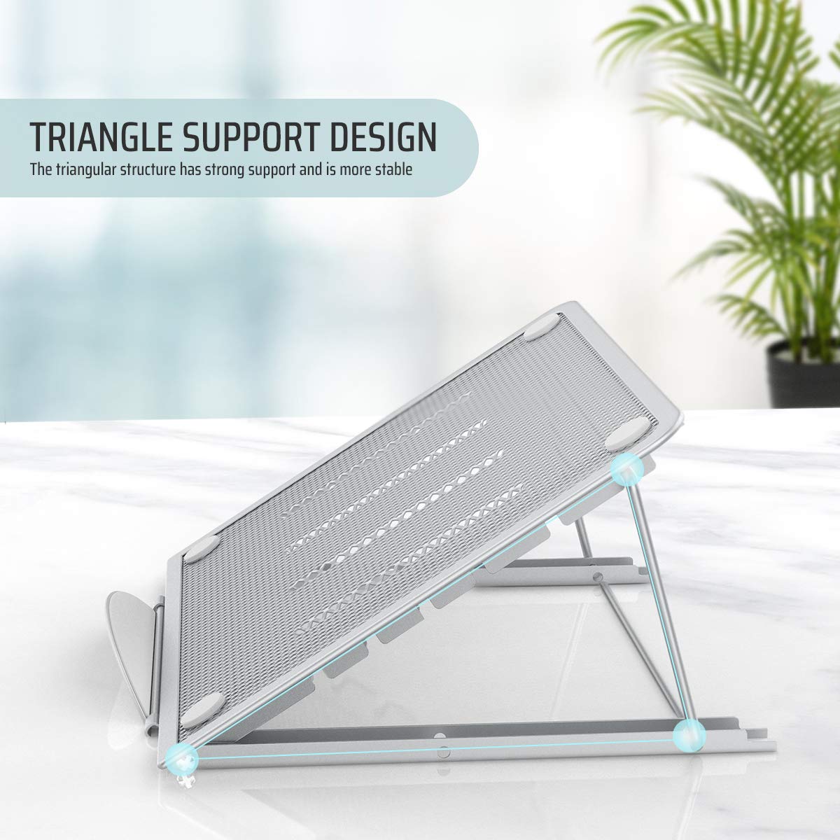 Lidasen Laptop Stand Tablet,Foldable Portable Ventilated Desktop Laptop Holder, Cooling Stand (10"-15.6") compatible with Dell XPS, HP