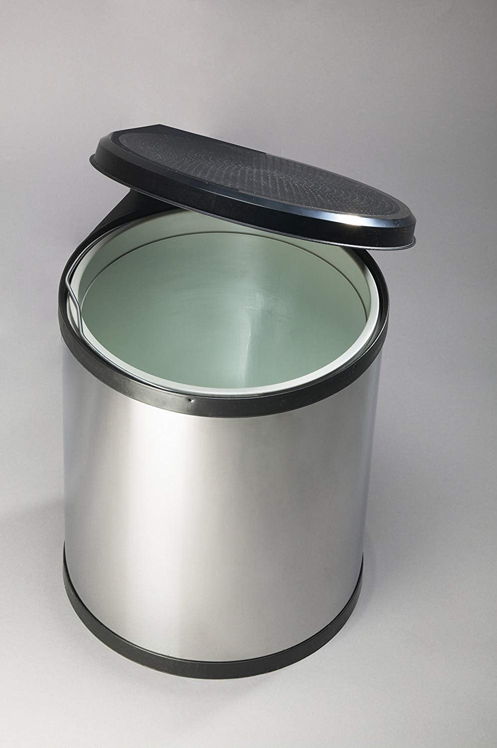 Britten & James Stainless Steel Cupboard Waste Bin with Lid for Kitchen 15 Litre