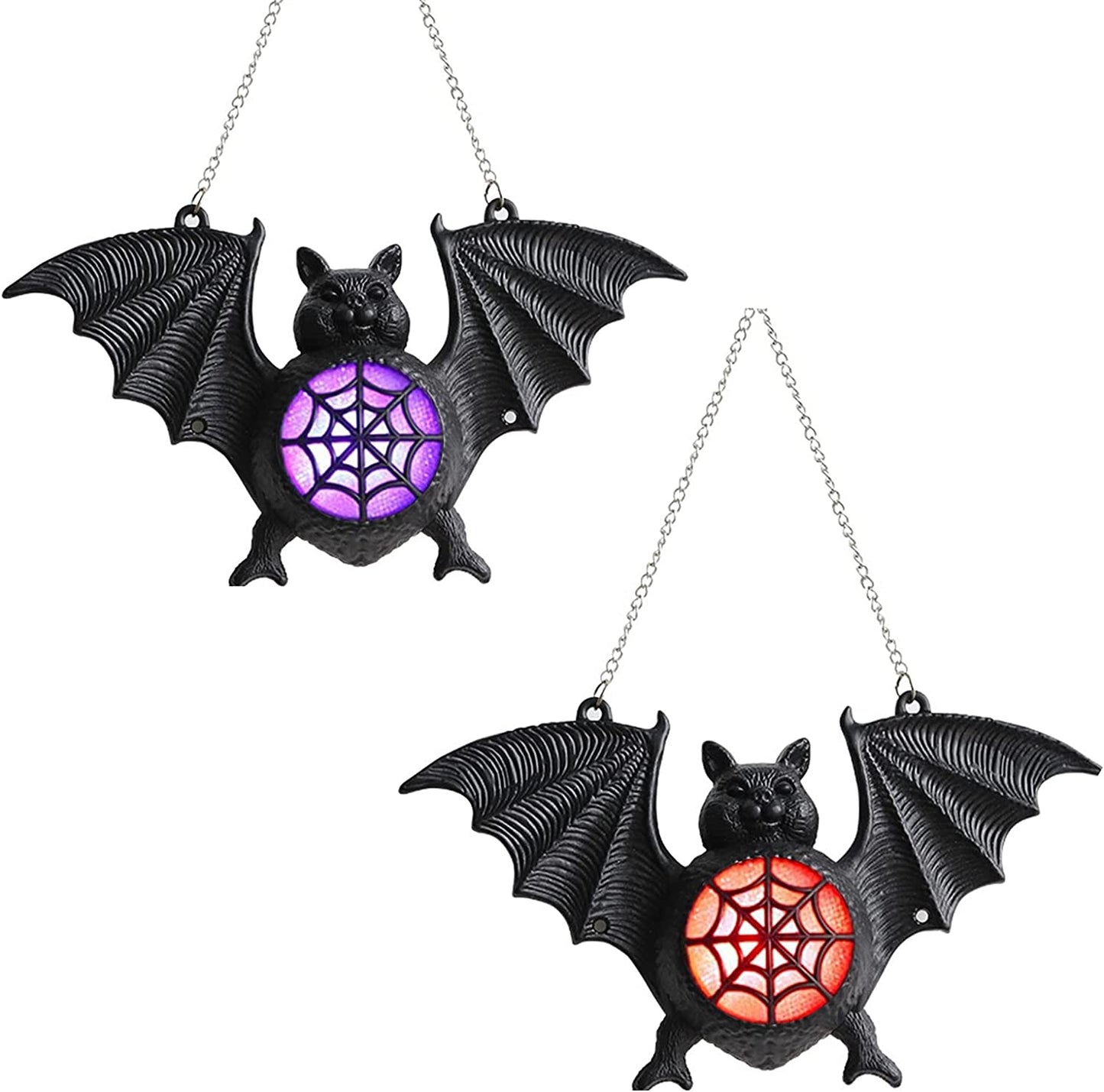 2 x Hanging Luminous Bats Light,Halloween Party Supplies