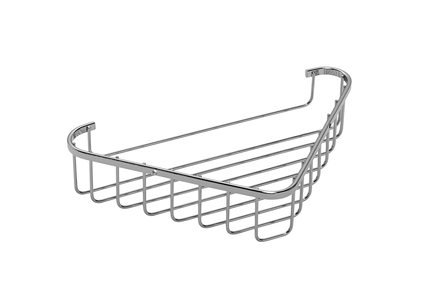Croydex Stainless Steel Corner Shower Caddy - Corner Shower Shelf with Durable Chrome Plated Finish, Easy to Install Shower Basket, Rust Resistant,
