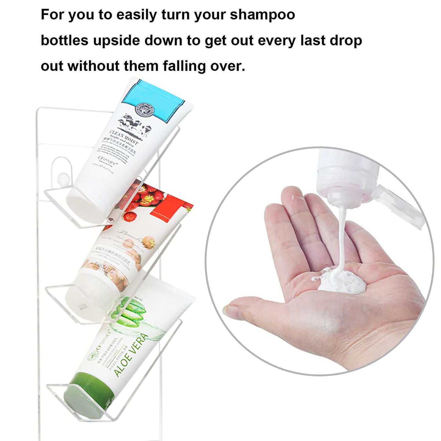Lisol Rust Proof Shower Caddy 2 Pack, Bathroom Storage Organiser Adhesive, Shower Caddy Organizer, No Drilling