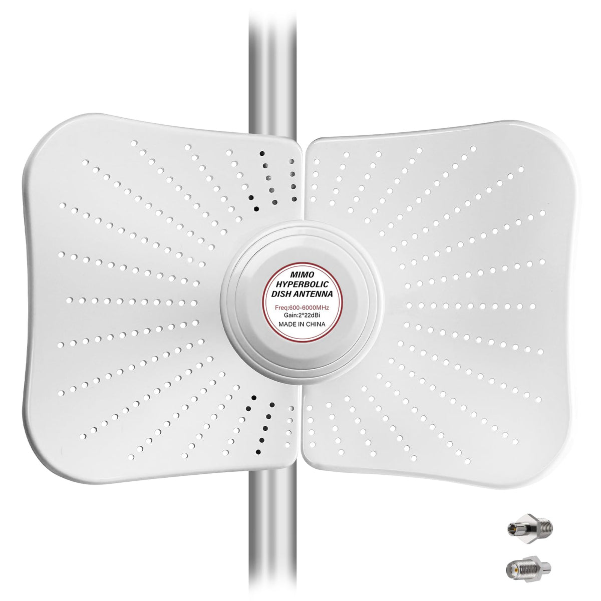 Greatzer 4G LTE 5G Antenna Outdoor Dual Band, 600-6000MHz Up to 22 DBI Gain Compatible Signal Directional MIMO Router External Antenna SMA / TS9, 2 x