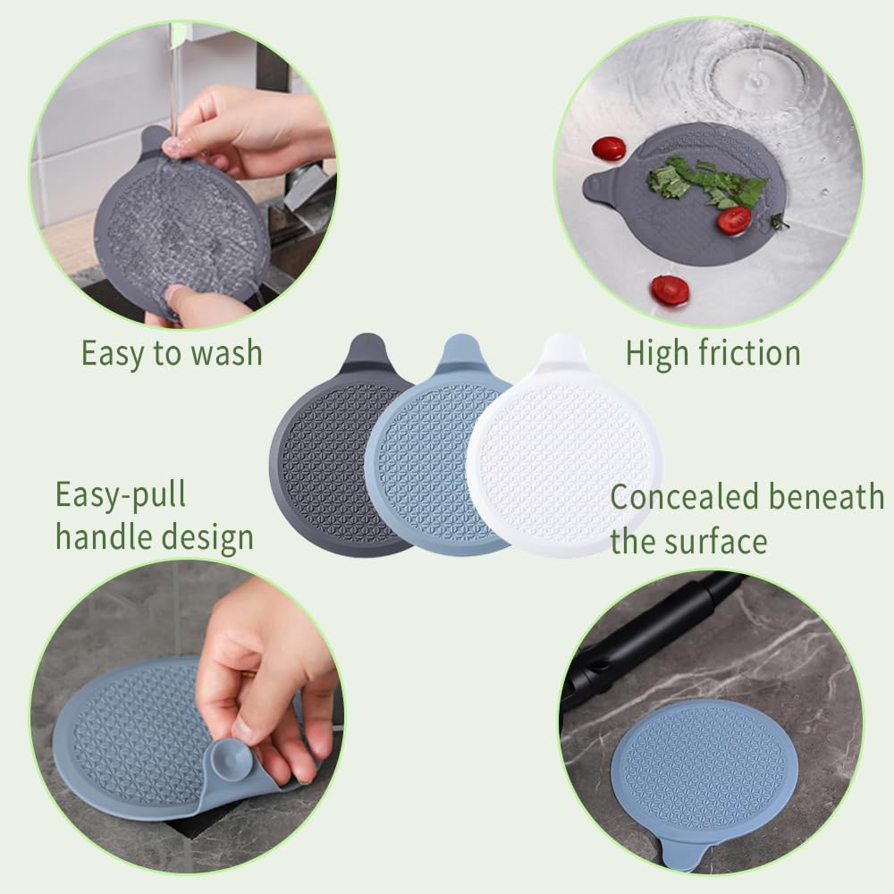 YFTRFR 3 Pcs Silicone Bathtub Stopper Large Sink Plug Drain Stopper Bathtub Drain Cover Suitable for Bathroom Washbasins and Kitchen Sinks Recyclable