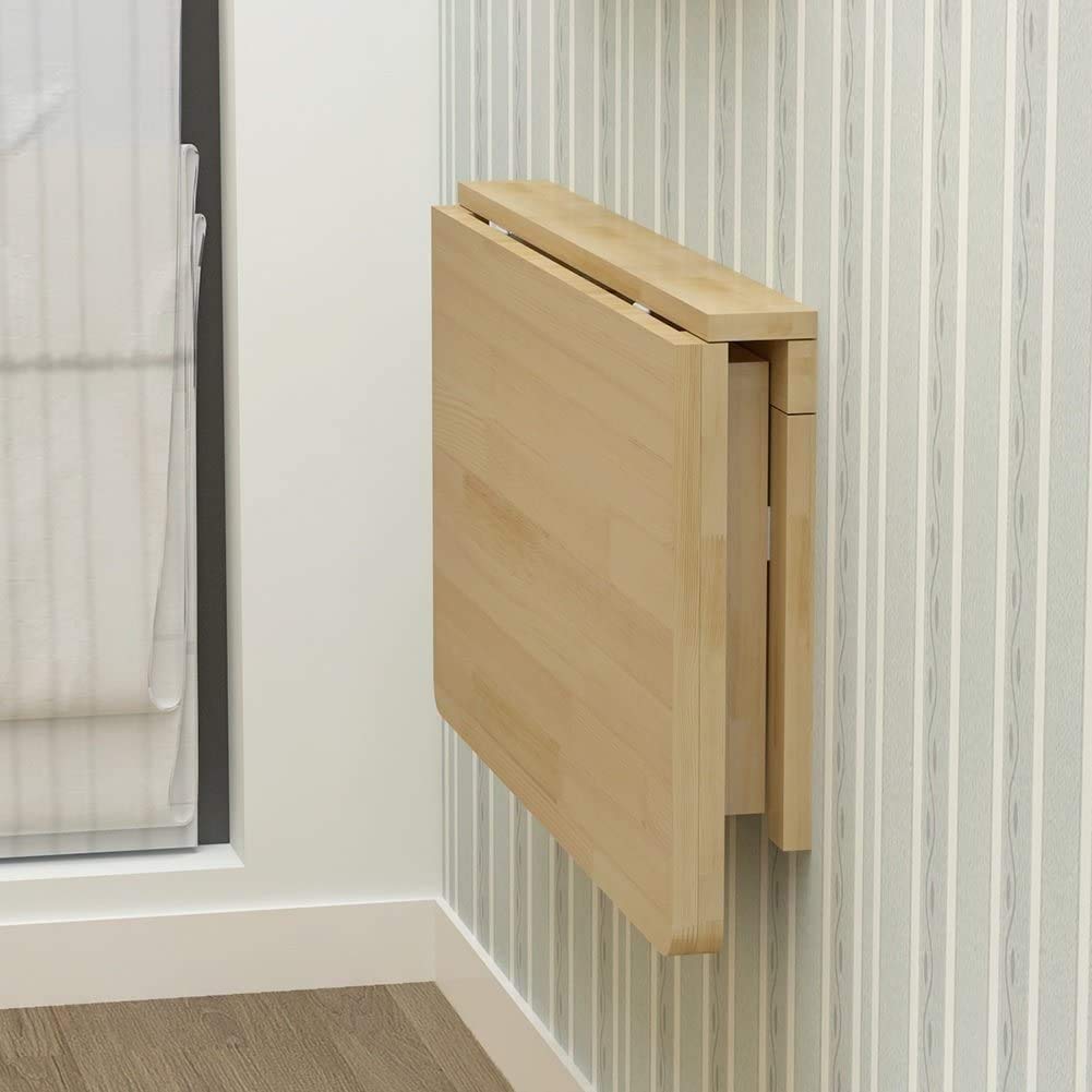 MM MELISEN Wall Mounted Folding Table for Laundry Room, Wall Mounted Fold Down Desk for Small Saving Spaces, Kids Floating Desk for Dining, Room,