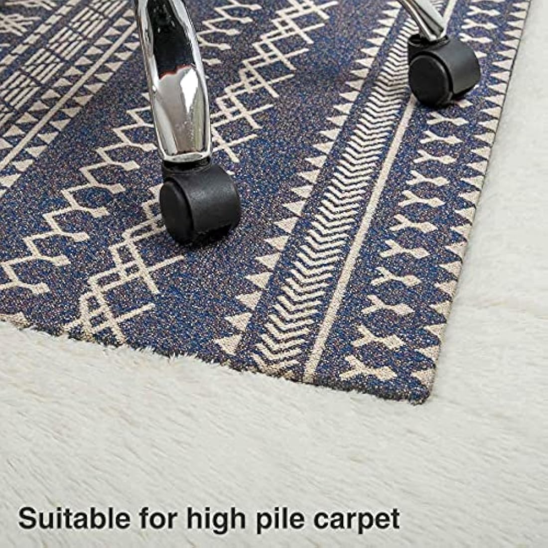 Luxury Office Chair Mat for Carpeted Floor, Desk Chair Mat hardwood floors, 136x100cm Chair Mat Protector Carpet for Home Office, protects wooden floors, anti-skidding, Morocco