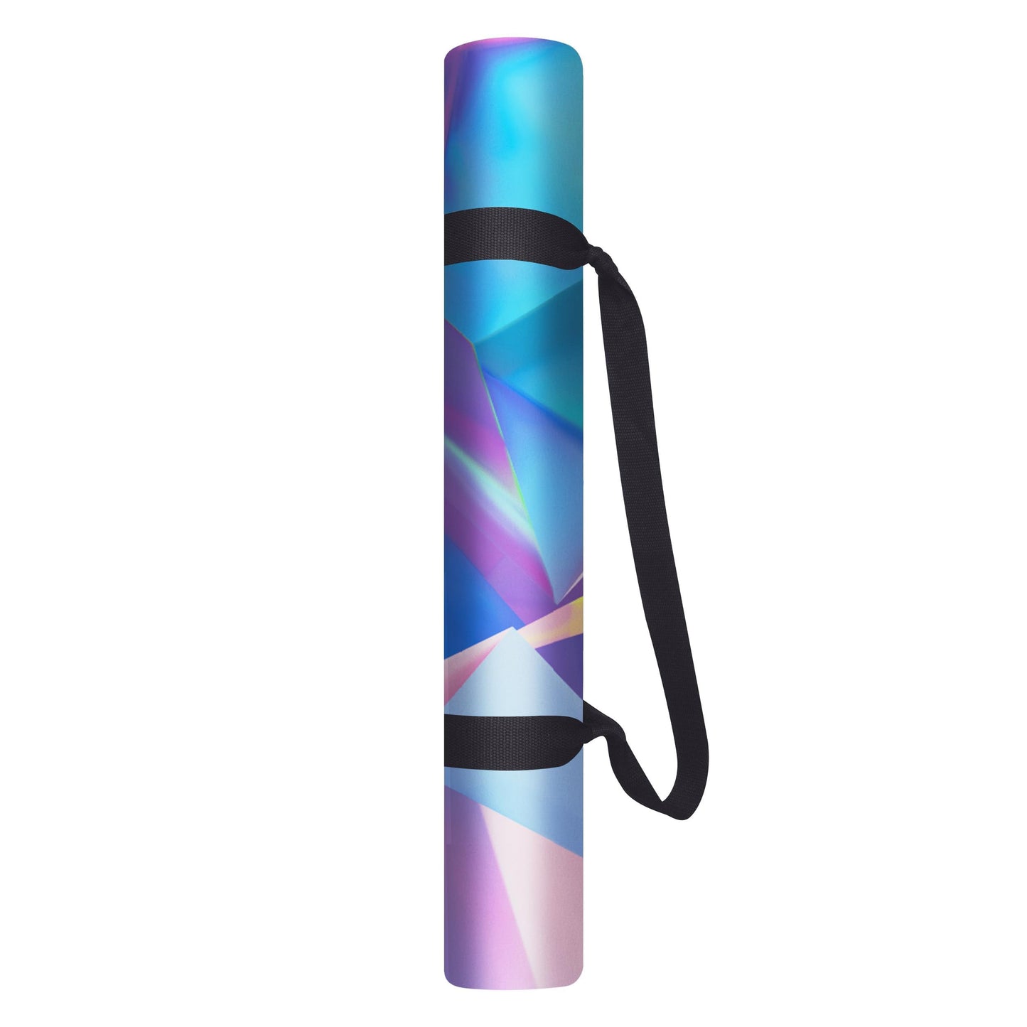Yoga Design Lab Travel Yoga Mat 1.5 mm | Thin, Non-Slip, Foldable, Lightweight, Mat/Towel, Machine Washable | with Carry Strap (Crystal, 1.5 mm)
