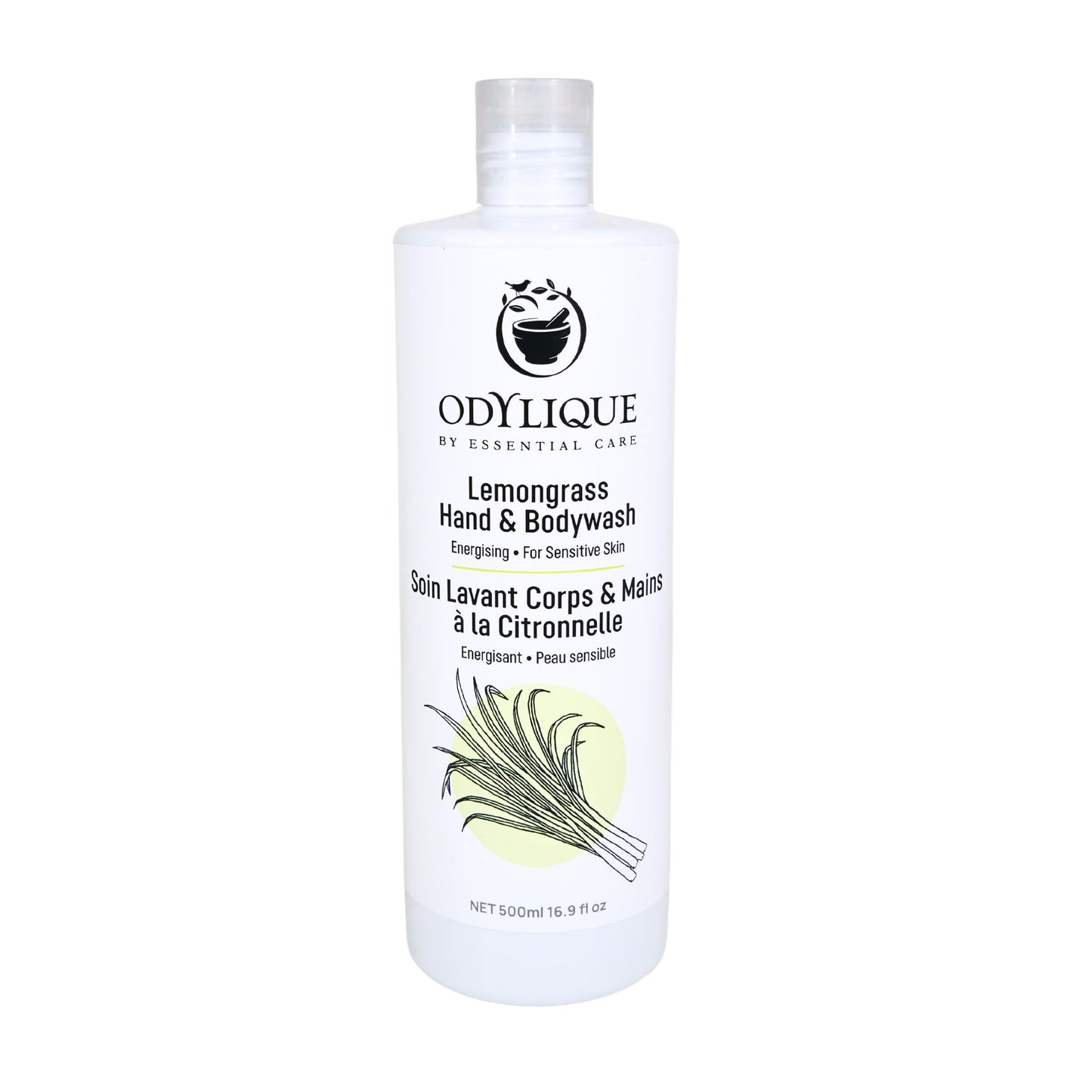 Odylique Lemongrass Hand & Body Wash 500ml | Vegan, Organic & 100% Natural | Sulphate Free