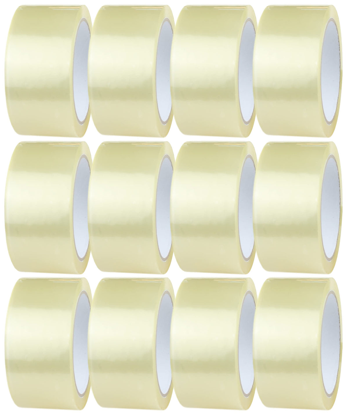 Crimson Starfish Clear Tape 12 Rolls of 48mm x 66m Rolls | Adhesive Clear Packaging Tape for Packing Parcels, Boxes, Cartons, Postage, Moving House |