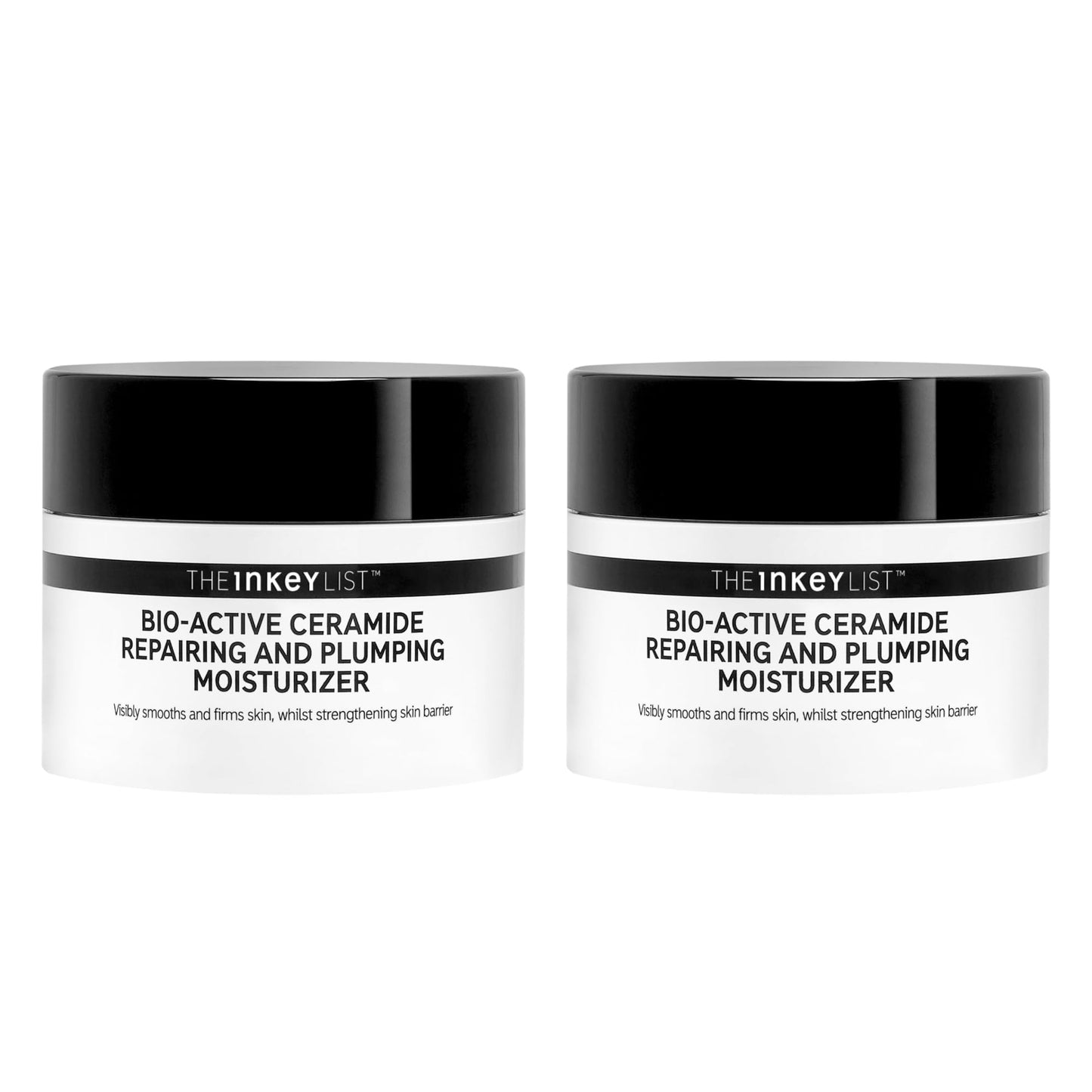 The INKEY List Bio-Active Ceramide Moisturiser 50ml (Pack of 2), Anti-Ageing Skincare, 24-Hour Hydration Cream, Vegan Friendly, Suitable For All Skin