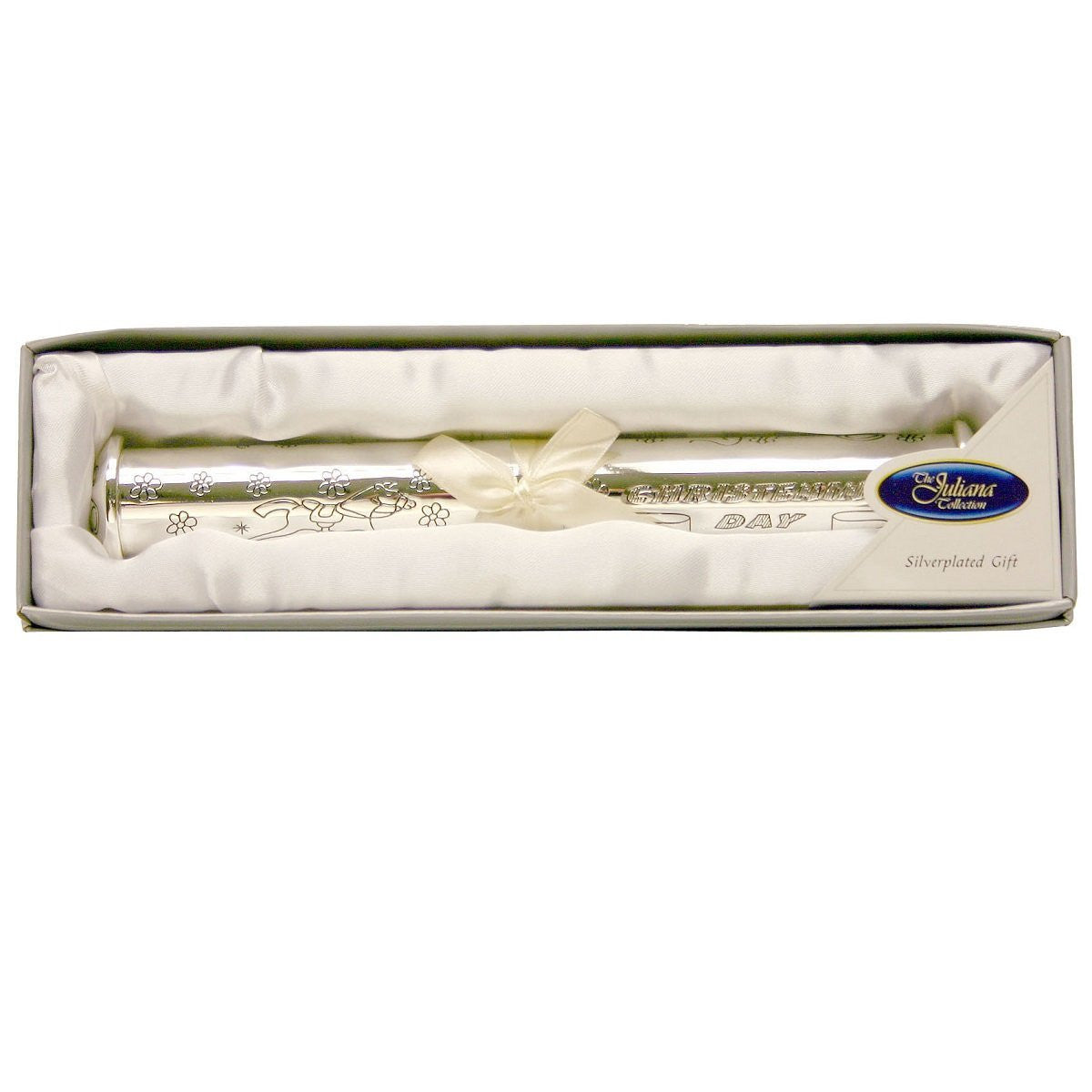Silver Plated Christening certificate holder