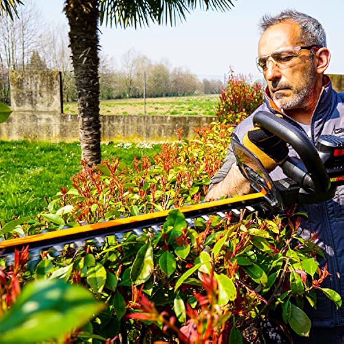 WORX Nitro 18V(20V MAX) Cordless Hedge Trimmers WG263E.9, PowerShare, Brushless, 54cm Cutting Length, Max. 27mm Cut Capacity, Safe and Easy to Use, without Battery and Charger