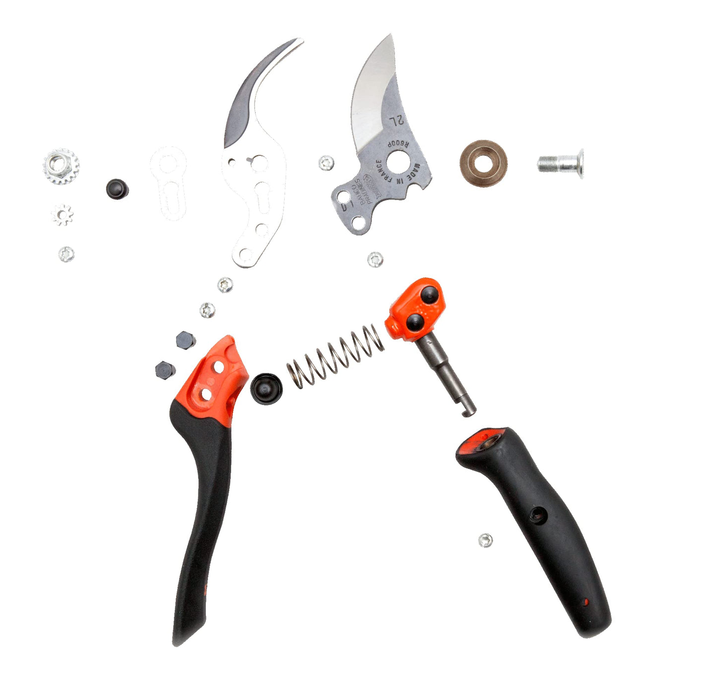 BAHCO PXR-M2 Ergo Medium Bypass Secateurs with Rotating Handle, Multi-Colour, Size 2
