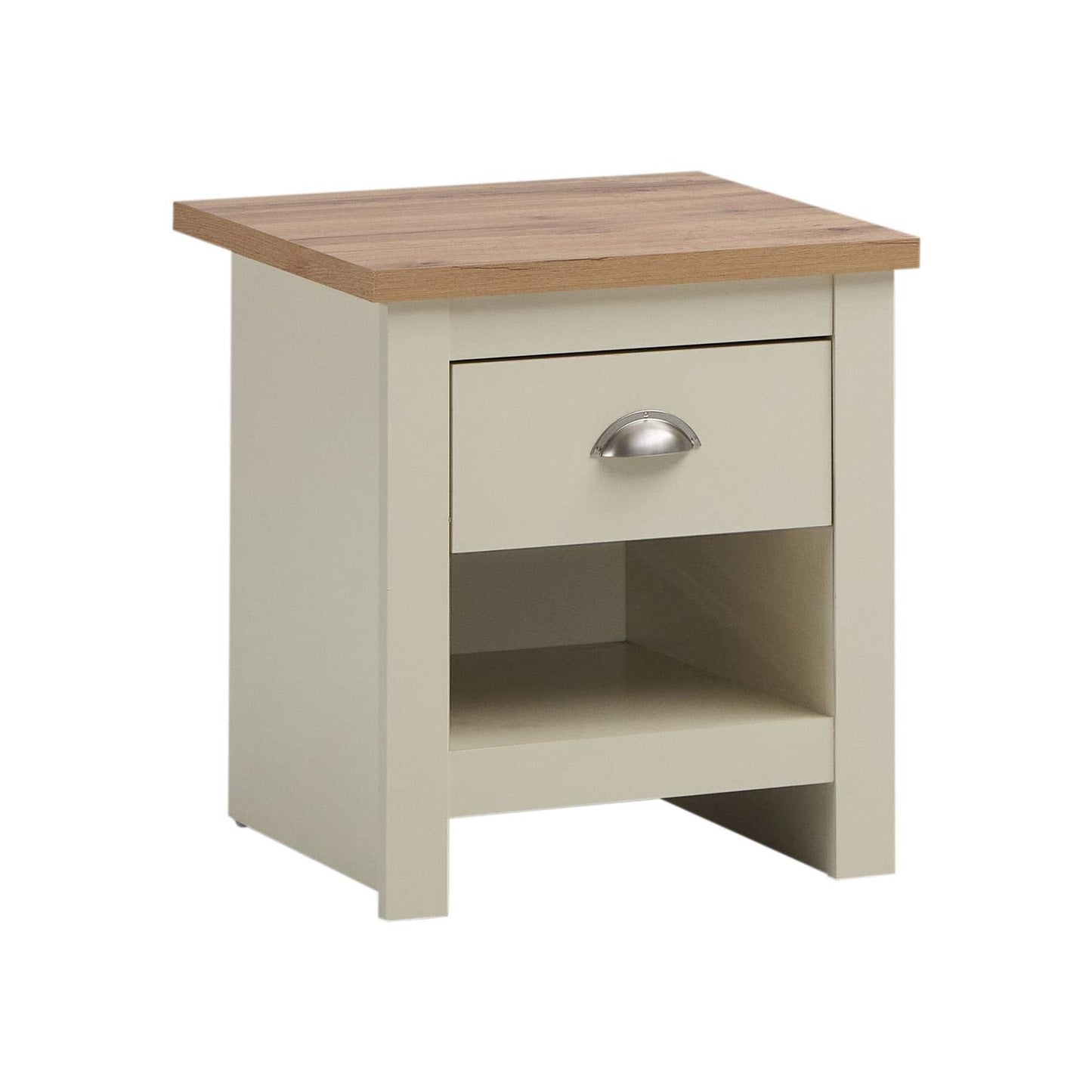 Timber Art Design UK Lisbon Bedside Table with 1 Drawer Chest Cabinet Storage Unit Nightstand Table Modern Furniture for Living Room, Bedroom, Hallway