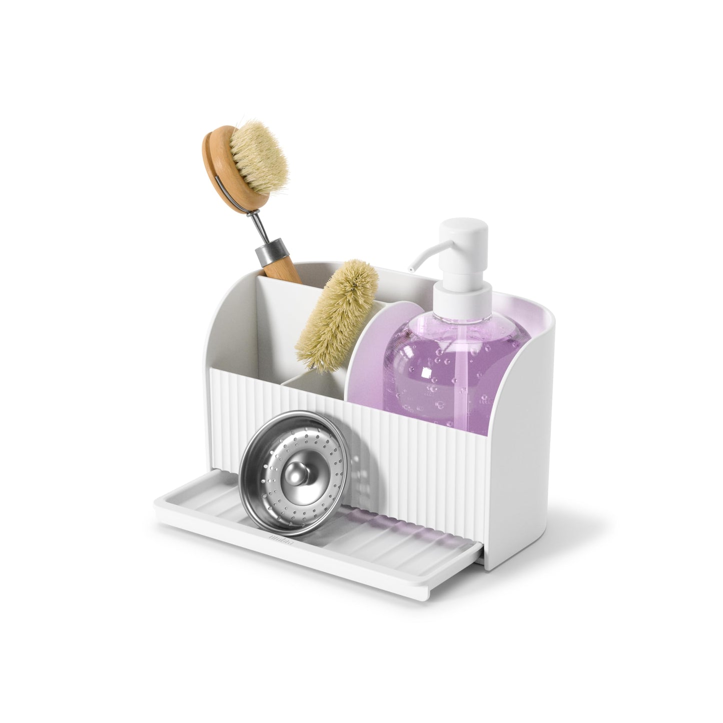 Umbra Sling Sink Caddy and Soap Pump, White