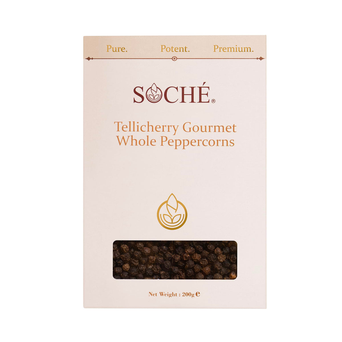 Soch? Tellicherry Black Peppercorns 200 g, Hand Selected Whole Pepper from the Malabar Coast | Pure, Aromatic and Ethically Sourced | Climate Friendly