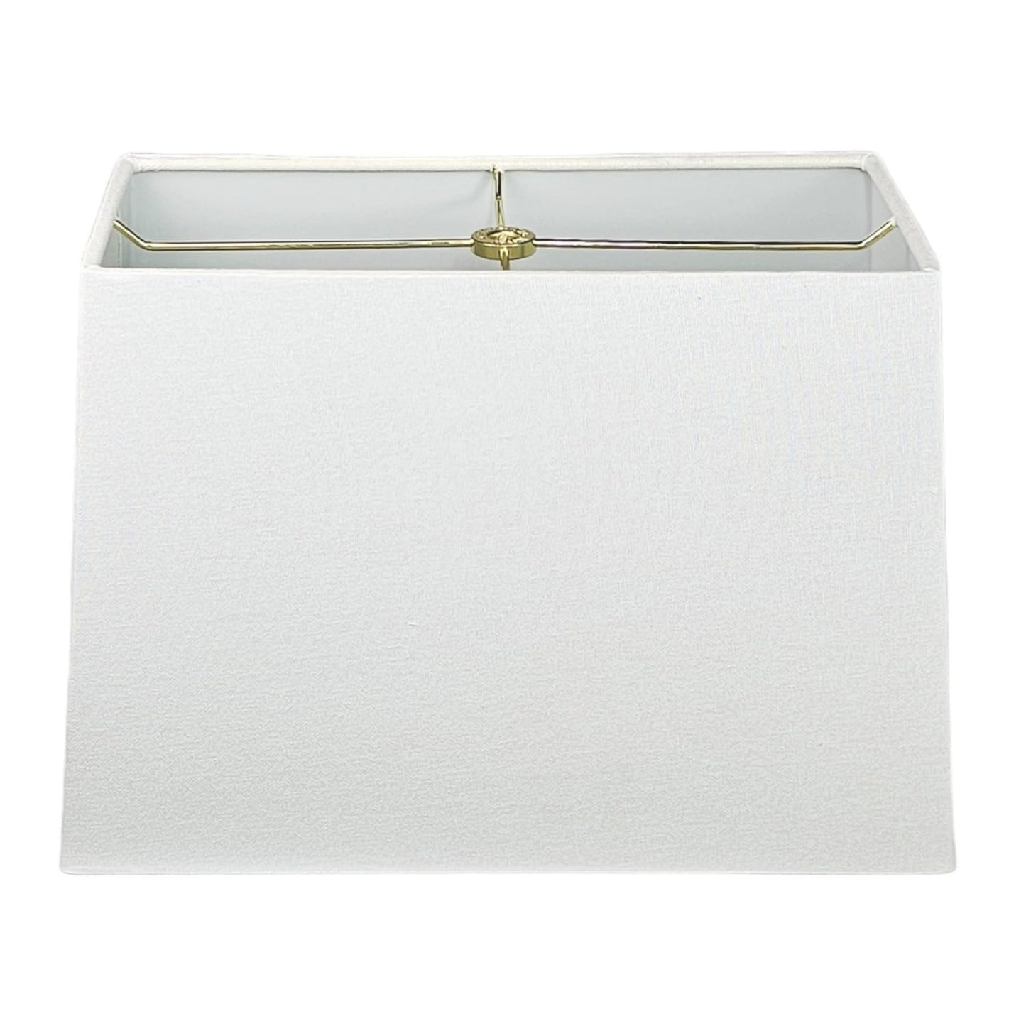 Royal Designs Rectangle Hard Back Lamp Shade, Linen White, (8"x 16) x (10"X 18) x 12