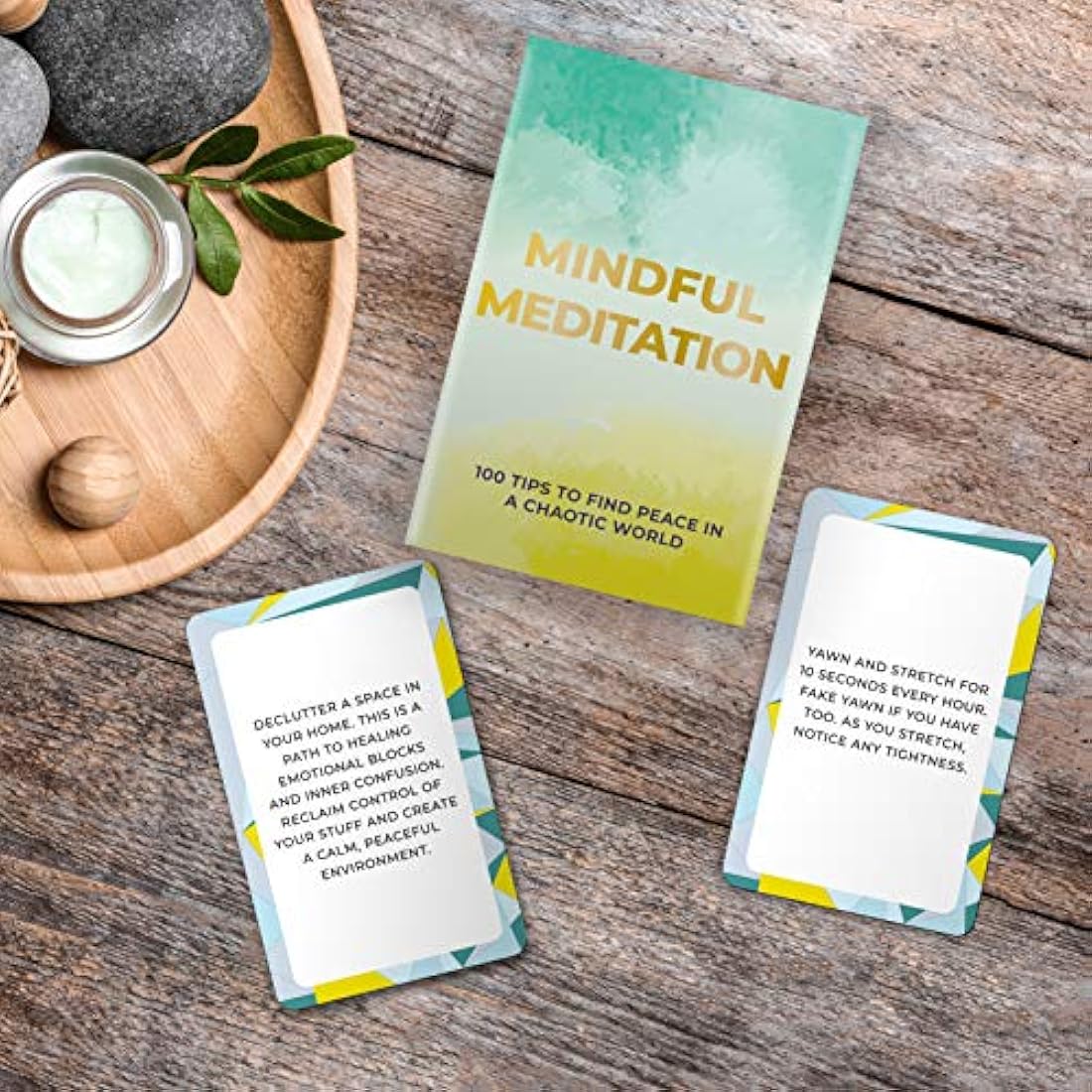 Gift Republic Mindful Meditation Cards 100 Mindfulness Guidance Cards Calming Meditation Gift Self-Care Positive Affirmation Anxiety-Relief
