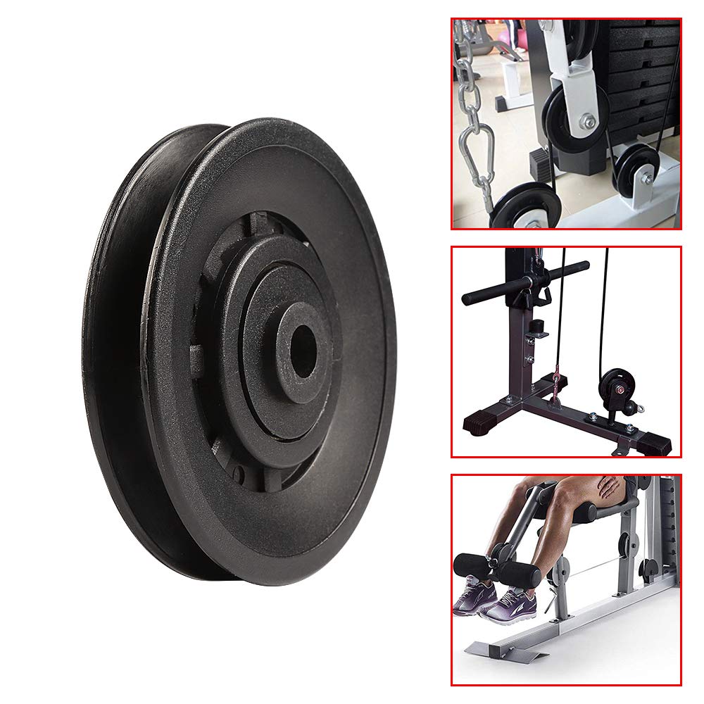 Topfinder 90mm Universal Bearing Pulley Wheel for Gym Fitness Equipment Cable Machine Wearproof Spare Part (12Pcs)