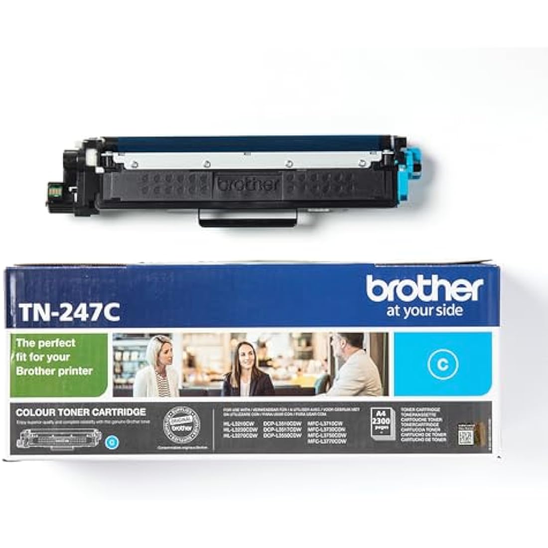 Brother TN-247C Toner Cartridge, Cyan, Single Pack, High Yield, Includes 1 x Toner Cartridge, Brother Genuine Supplies