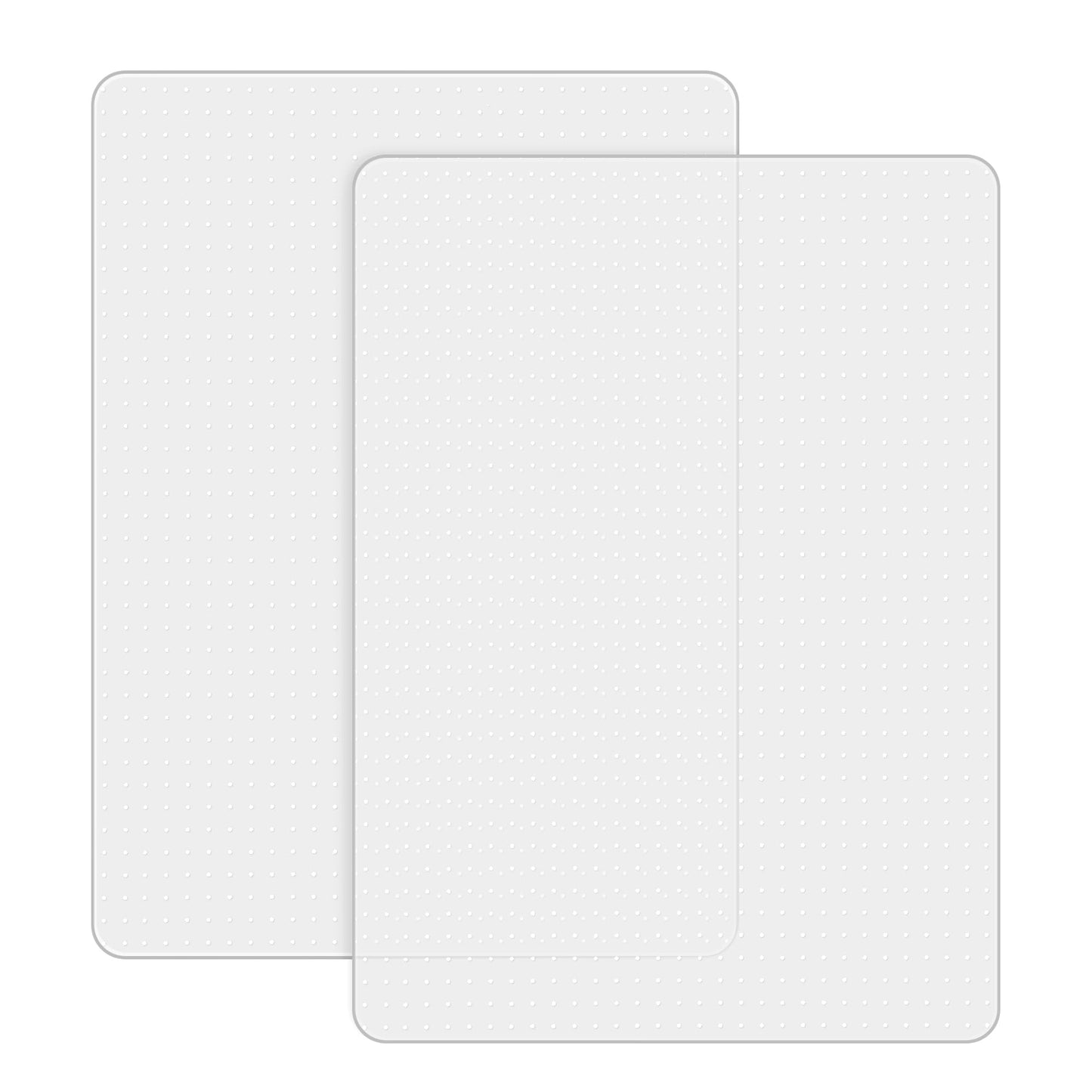 Office Chair Mat for Carpet, 2 Pack 76.2 x 122 cm Transparent Plastic Carpet Protector for Low Pile Carpets