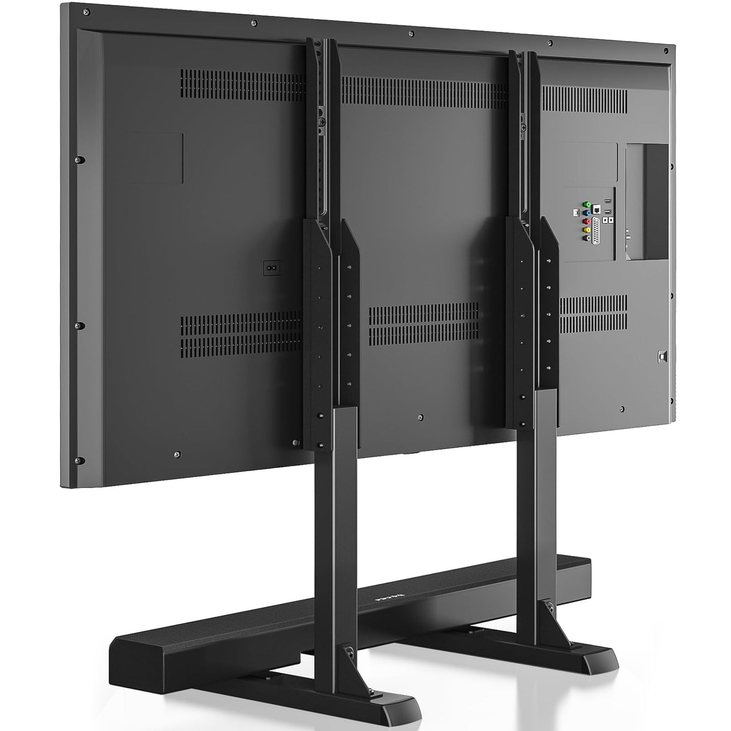 TVON Table Top TV Stand with Height Adjustable TV legs, TV Stands Base with Cable Management for Most 37 to 86 Inch Flat or Curved TVs, Steel TV Feet