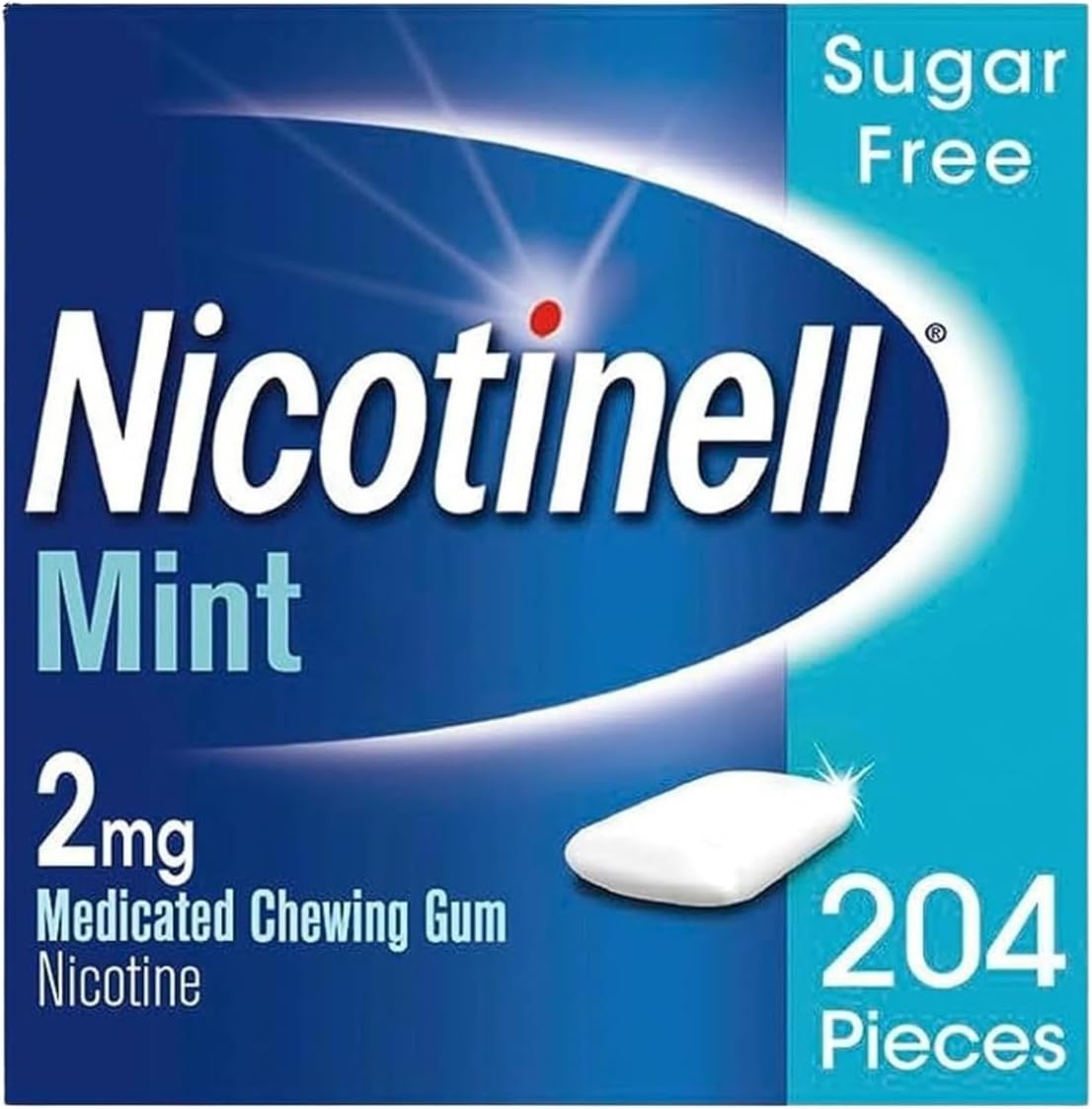 Nicotinell Mint Gum 2mg (204 Pieces), Expiry date 03/28, ID REQUIRED, New but scruffy/ open box