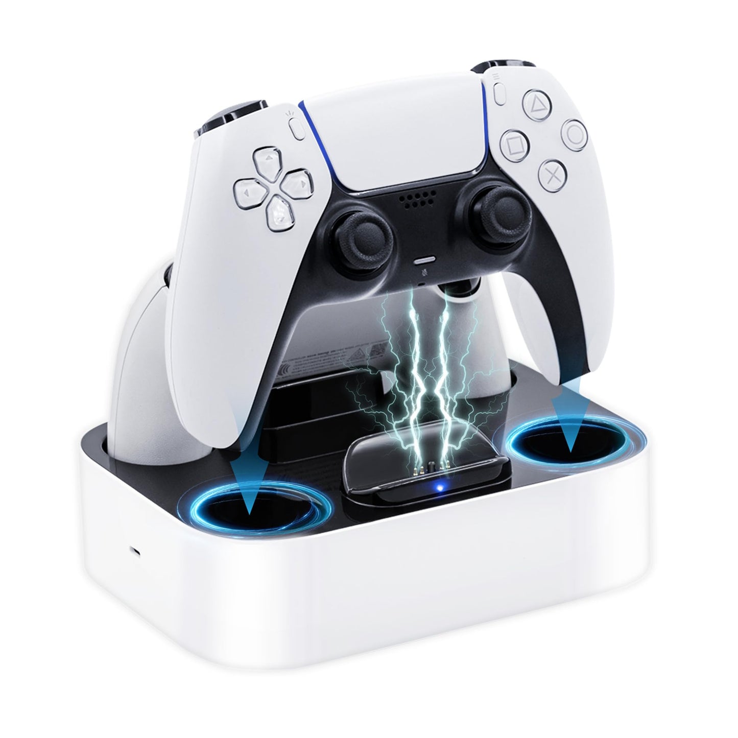 Mcbazel PS5 Edge Controller Fast Charging Dock, PS5 Controller Charger, PS 5 Edge Controllers Charging Station with LED Indicator (White)