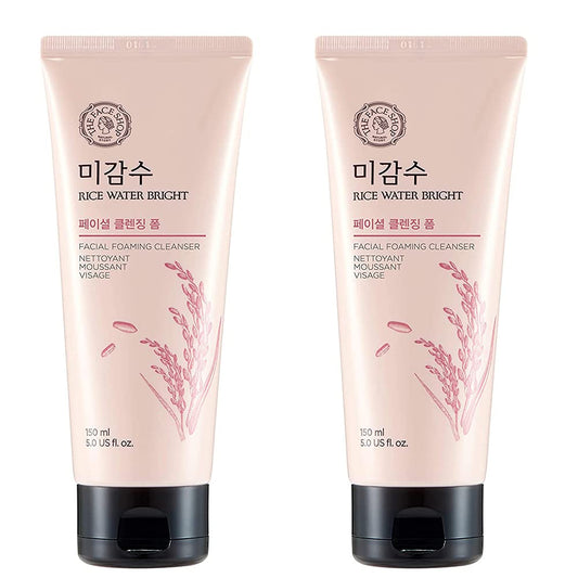 [THEFACESHOP] Foaming Facial Cleanser for Daily Face Washing, Rice Water Bright Cleansing Foam Moisturizer & Brightening Care for All Skin Types 150