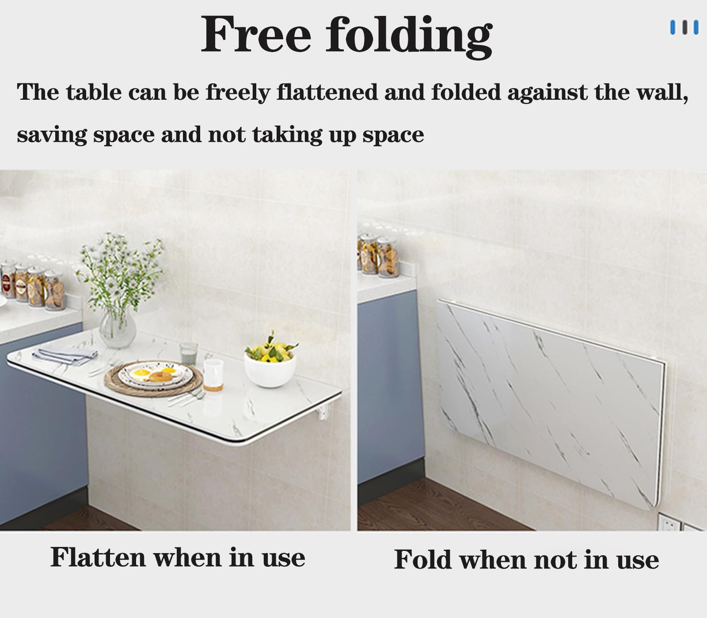 FGHDFH Wall Mounted Folding Table for Computer, Floating Desk for Wall Small Spaces
