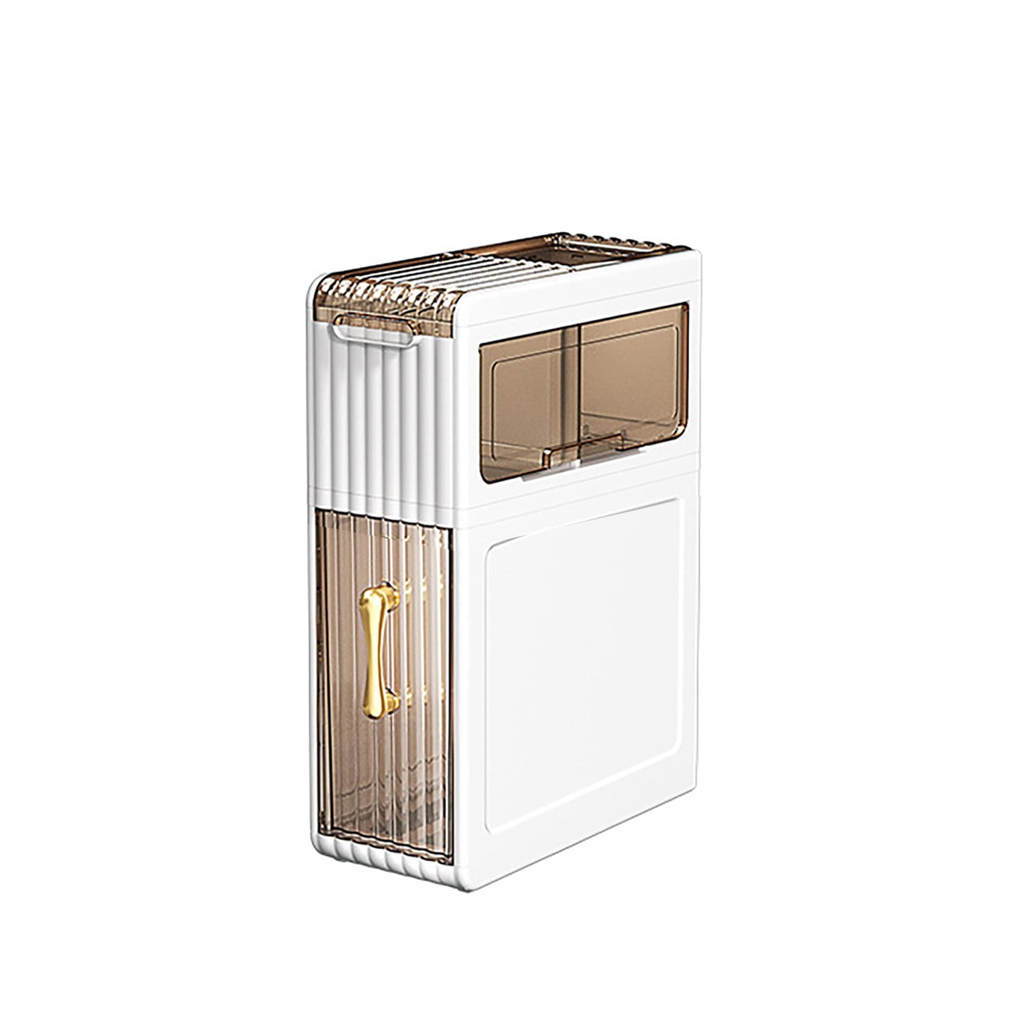 MAGIC SELECT Narrow Bathroom Organizer. Auxiliary Storage Cabinet with Wheels for Narrow Places. Side Cabinet with 2 Compact Drawers for Toilet Paper,