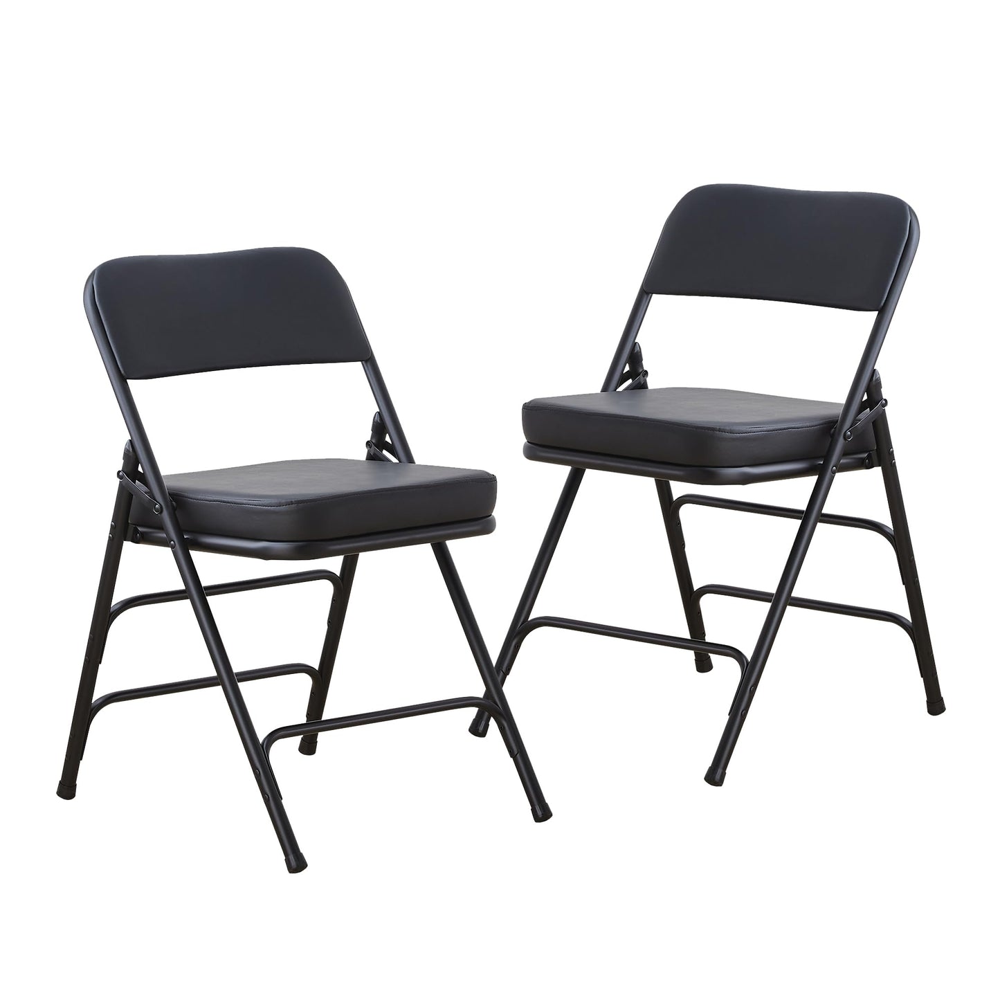 BOOSDEN Folding Chair Foldable Chair, Faux Leather Fold Up Chairs for Office, Dining, Portable and Compact Metal Frame Folding Seat