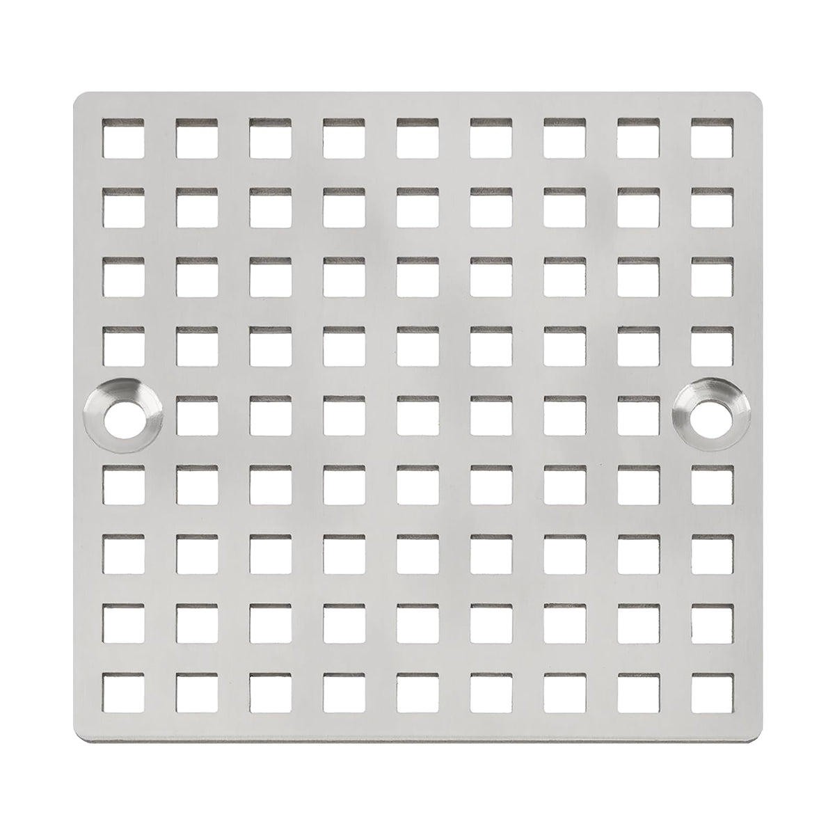 Briny River 4" Shower Drain Cover Brushed 304 Stainless Steel Square Shower Drain Strainer Grid for Bathroom Floor Kitchen and More